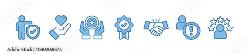Credibility banner web icon vector illustration concept with icons of integrity, trust, reliability, authenticity, commitment, regard, and reputation