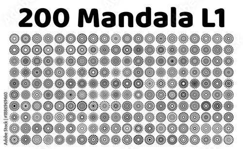various mandala collections - 200 set yoga pattern