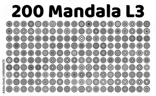 various mandala collections - 200 set yoga pattern