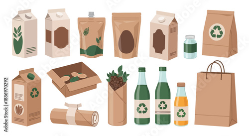 Sustainable Packaging Collection: Eco-Friendly Containers for Food and Drink Products