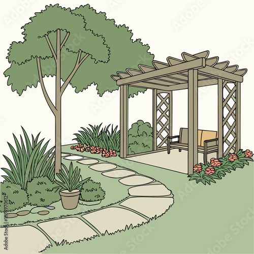 3D AR Hidden Seating Area Revealed: A Secret Garden Nook