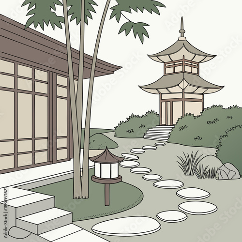 Cultural Fusion Garden Landscape - Diverse Aesthetic Design