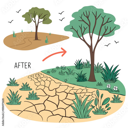 Climate Adaptation Garden Design: Before & After Comparison