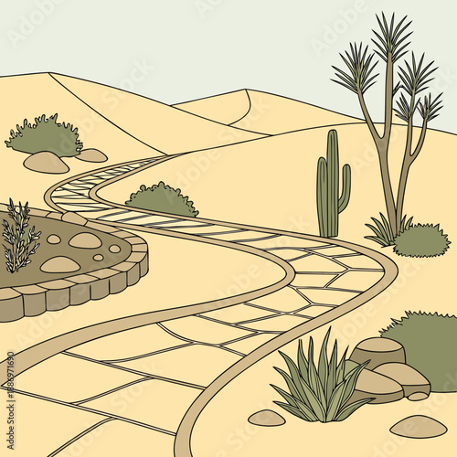 Desert Garden Landscape Design Preview - Arid Oasis Concept