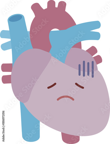 不健康な心臓のキャラクター