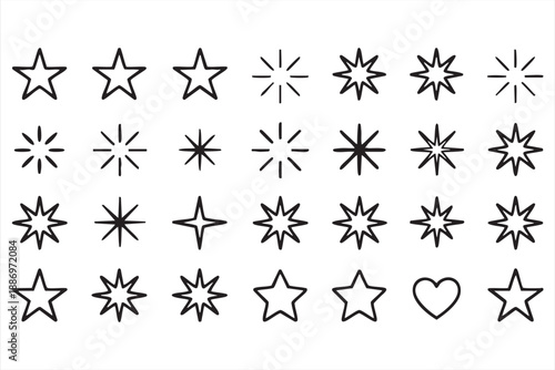 Star and Burst Icons for Ratings and UI Highlights