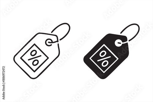 Discount Price Tag Icon for E Commerce and Shopping UI