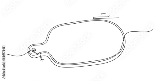 Simplistic black line drawing of an empty speech bubble. Non editable stroke