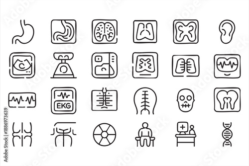 Diagnostic Medical Icons for Radiology and Clinical UI Design