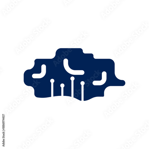 Data Cloud Icon in  Solid 