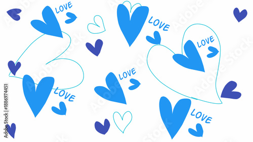Blue love background 