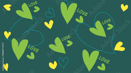 Green love background 