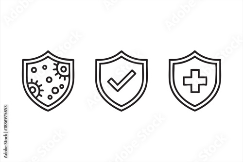 Health Protection UI Icons for Insurance and Medical Applications