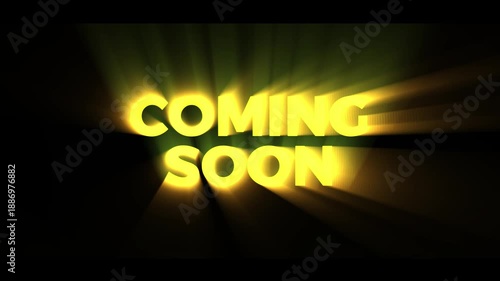 Coming Soon Glow Text Effect in Blackscreen