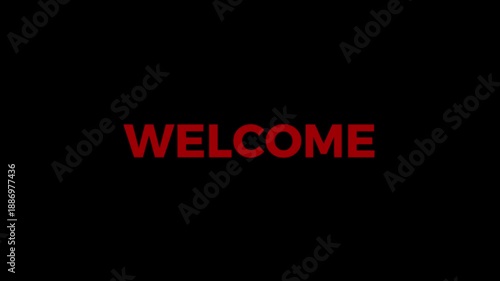 Welcome Bold Text Effect in Blackscreen