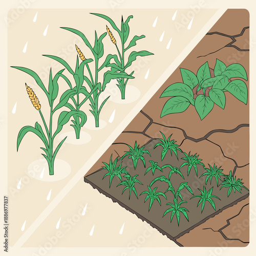 AR Garden Preview: Drought-Resistant Plant Selection Illustration