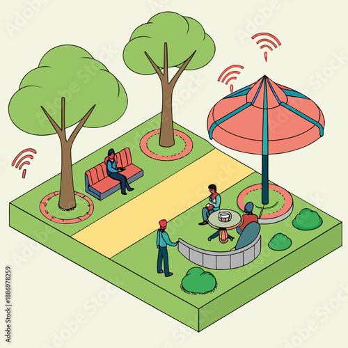 Augmented Reality Interactive Seating in a Lush Landscape