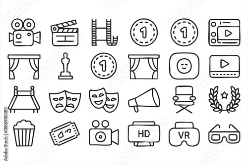 Entertainment Icons for Film Festivals and Theater Promotion