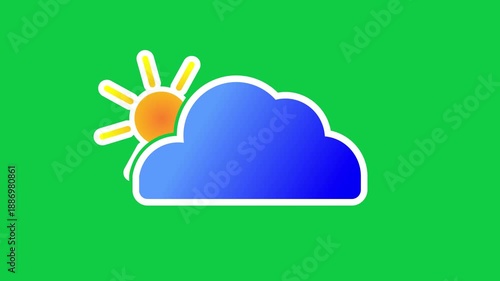 cloud and sun wather animation 