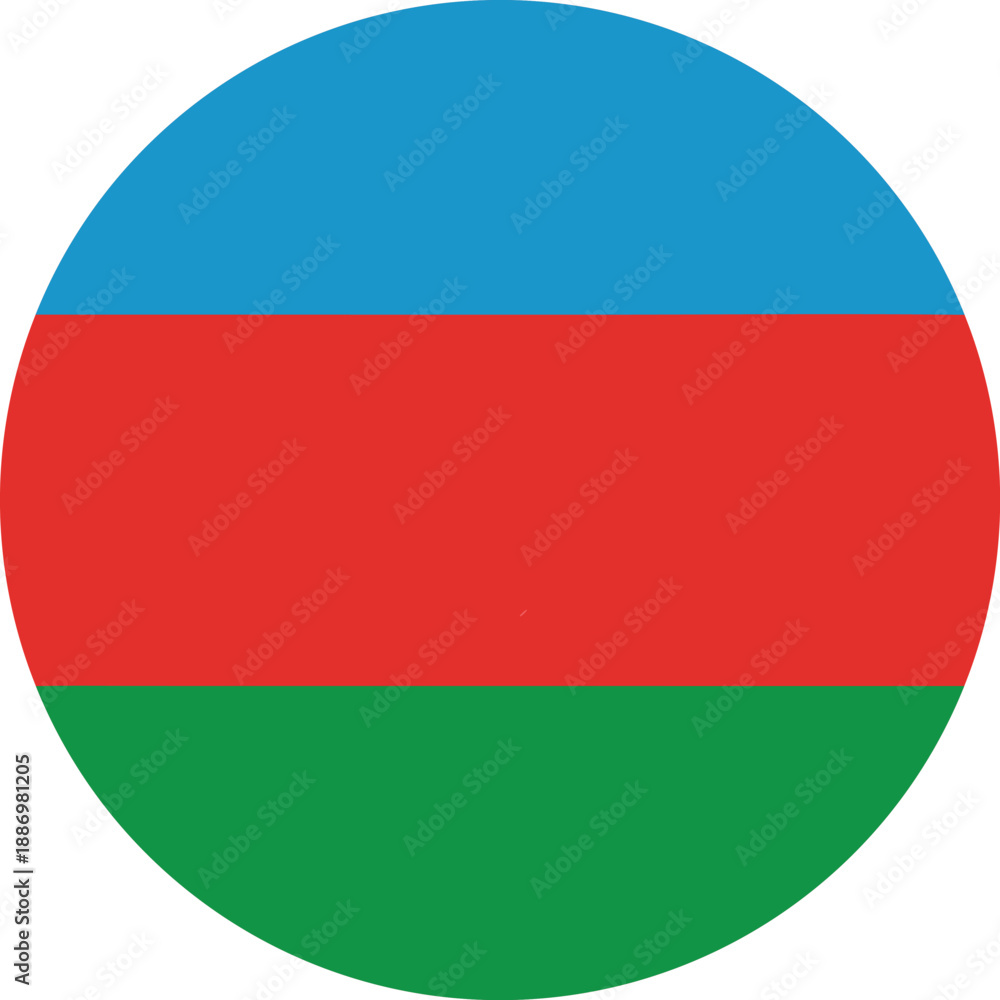 Obraz premium abstract tricolor circle flat geometric illustration