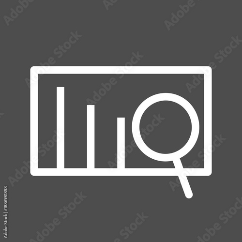 Analytics and Statistics Icon in dark Outline
