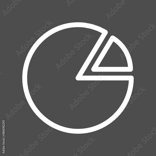 Pie Chart Icon in dark Outline