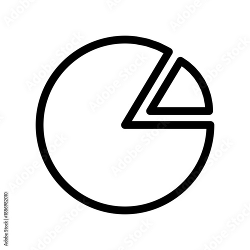 Pie Chart Icon in Outline