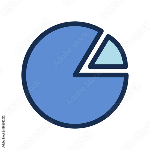 Pie Chart Icon in Flat Styles