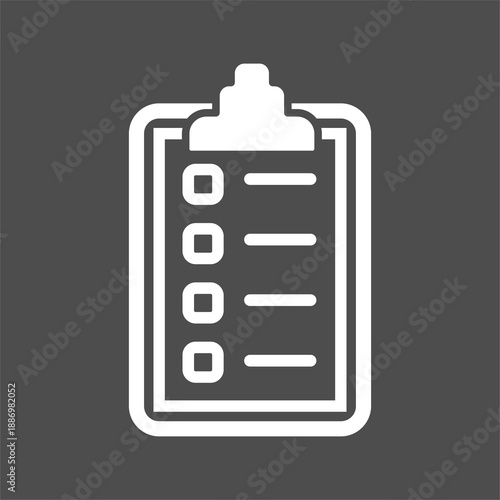 Checklist Icon in dark Outline