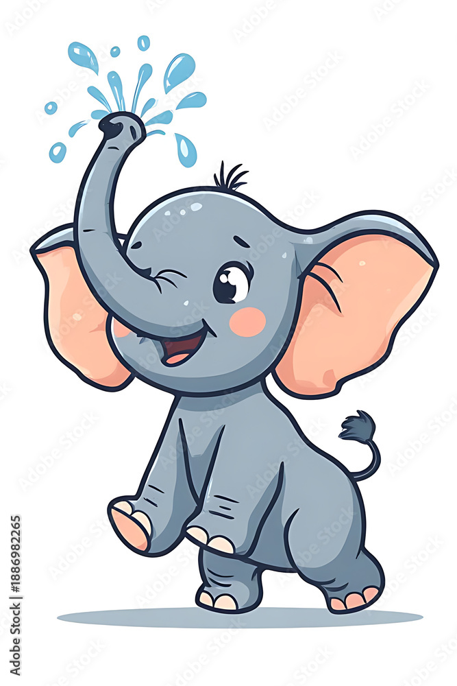 Obraz premium funny elephant cartoon