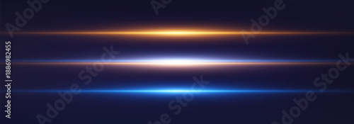 Abstract lights lines. Vector laser beams. Glowing streaks on dark background. Luminous neon lines isolated on trasparent backgound. 