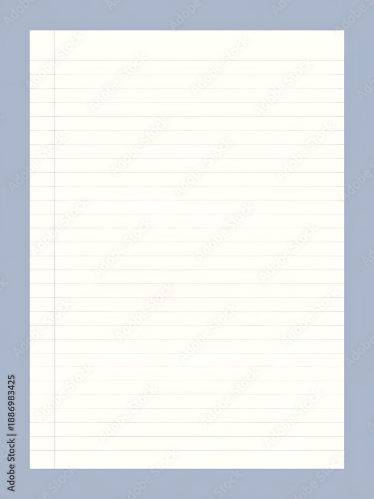 Naklejka premium note pad Lined Paper Template with Blue Border for Notes