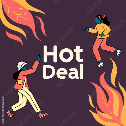 Hot Deal Video with Intense Flame Style Motion Graphics