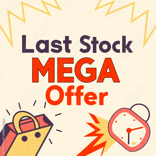 Flashing Warning for Last Stock Mega Offer - Clearance Sale