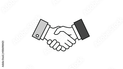 Professional business handshake with colored sleeves symbolizing a successful partnership agreement and trust between two diverse parties.