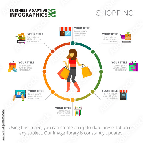 Shopping Infographics Slide Template