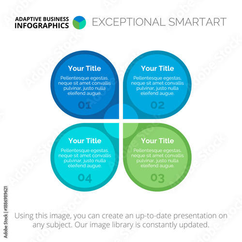 Flower Four Petals Slide Template