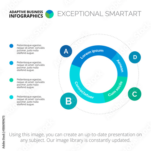 Four Parts Cycle Slide Template