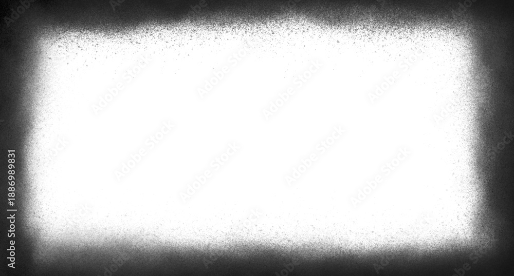 Φωτογραφία Black Spray Paint Grunge Frame Border on Transparent Background