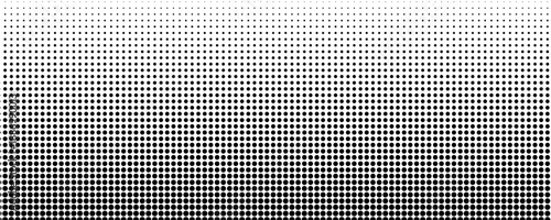 Set of halftone dots gradient pattern texture isolated on white background. Straight dotted spots using halftone circle dot raster texture. Vector blot half tone collection.