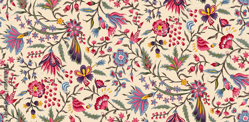 Foto Water colour pattern, Paisley pattern, Abstract desing, Damask, digital, Floral,