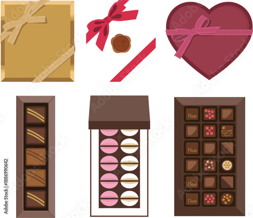 An Array of Beautifully Packaged Chocolates and Confections, Perfect for Thoughtful Gifting on Special Occasions