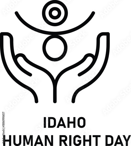 Idaho human right day: a symbolic icon representing protection and advocacy