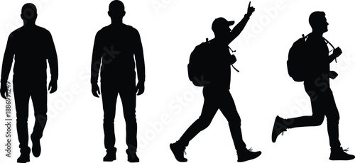 Black silhouettes of a female basketball player in various athletic poses including dribbling and standing for sports and fitness concepts