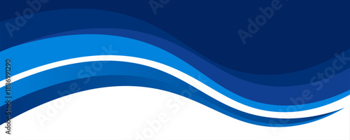 Abstract blue wavy style on a transparent blank banner background for business decoration, banners and cover design