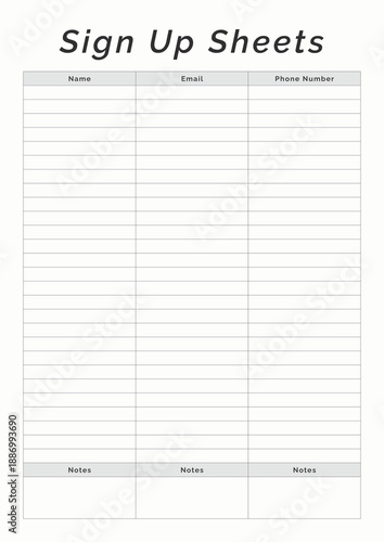 Sign Up Sheets