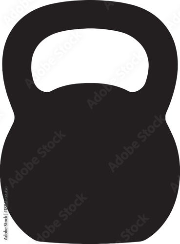 Black Silhouette of a Kettlebell