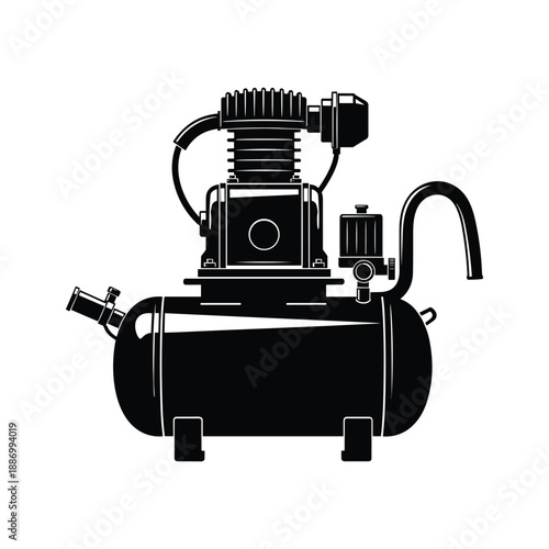 Air Compressor Vector Illustration