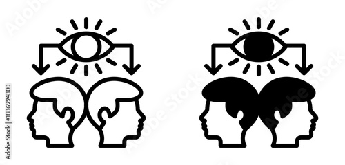 Self Awareness Icon Collection line & Mixed Style 