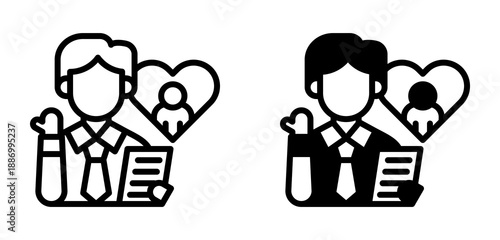 Life Coaching Icon Collection line & Mixed Style 